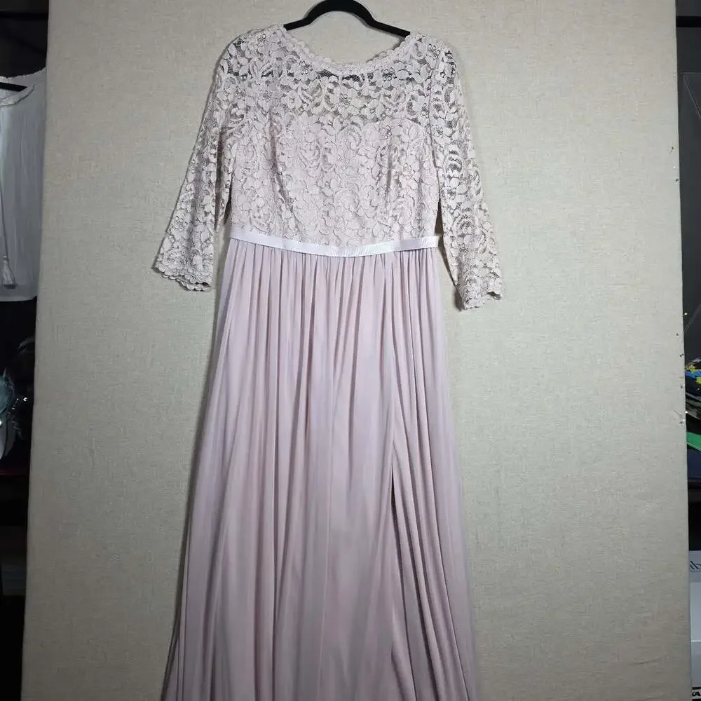 Davids Bridal Vintage Lace Mother of The Bride Dress size 14 Rose Pink - Picture 13 of 13